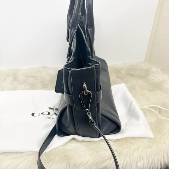 Coach 37732 Soft Grain Coach Soft Swagger Dk Navy - Picture 7 of 14